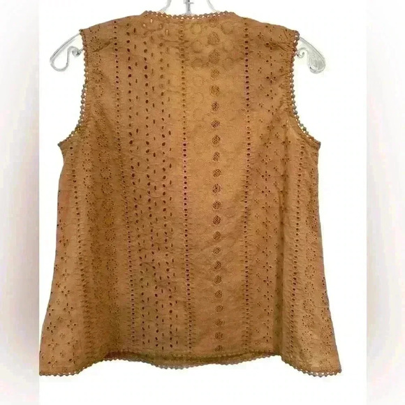 JOIE Darling Embroidered Eyelet Crochet BOHO Tank Top XS - Picture 2 of 5